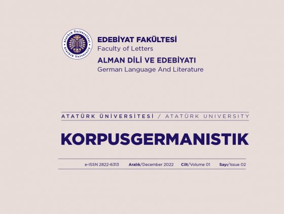 Korpusgermanistik Dergisinin İkinci Sayısı Dergipark’ta Yayımlanmıştır