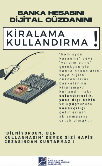 Banka Hesapları ve Dijital Cüzdanların Güvenli Kullanımına İlişkin Önemli Duyuru