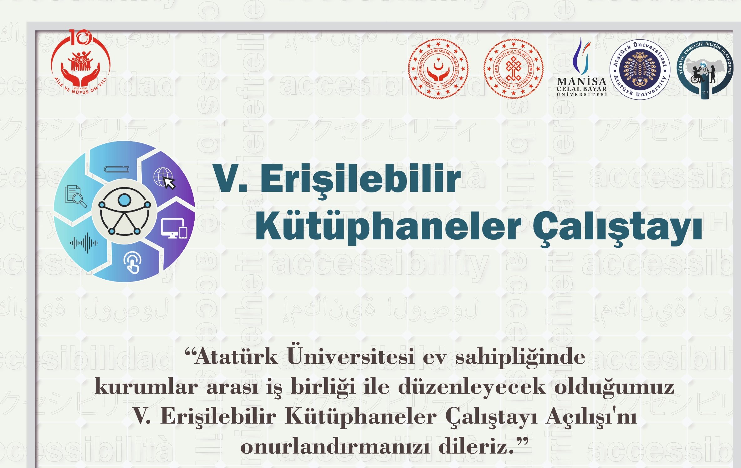 V. ERİŞİLEBİLİR KÜTÜPHANELER ÇALIŞTAYI