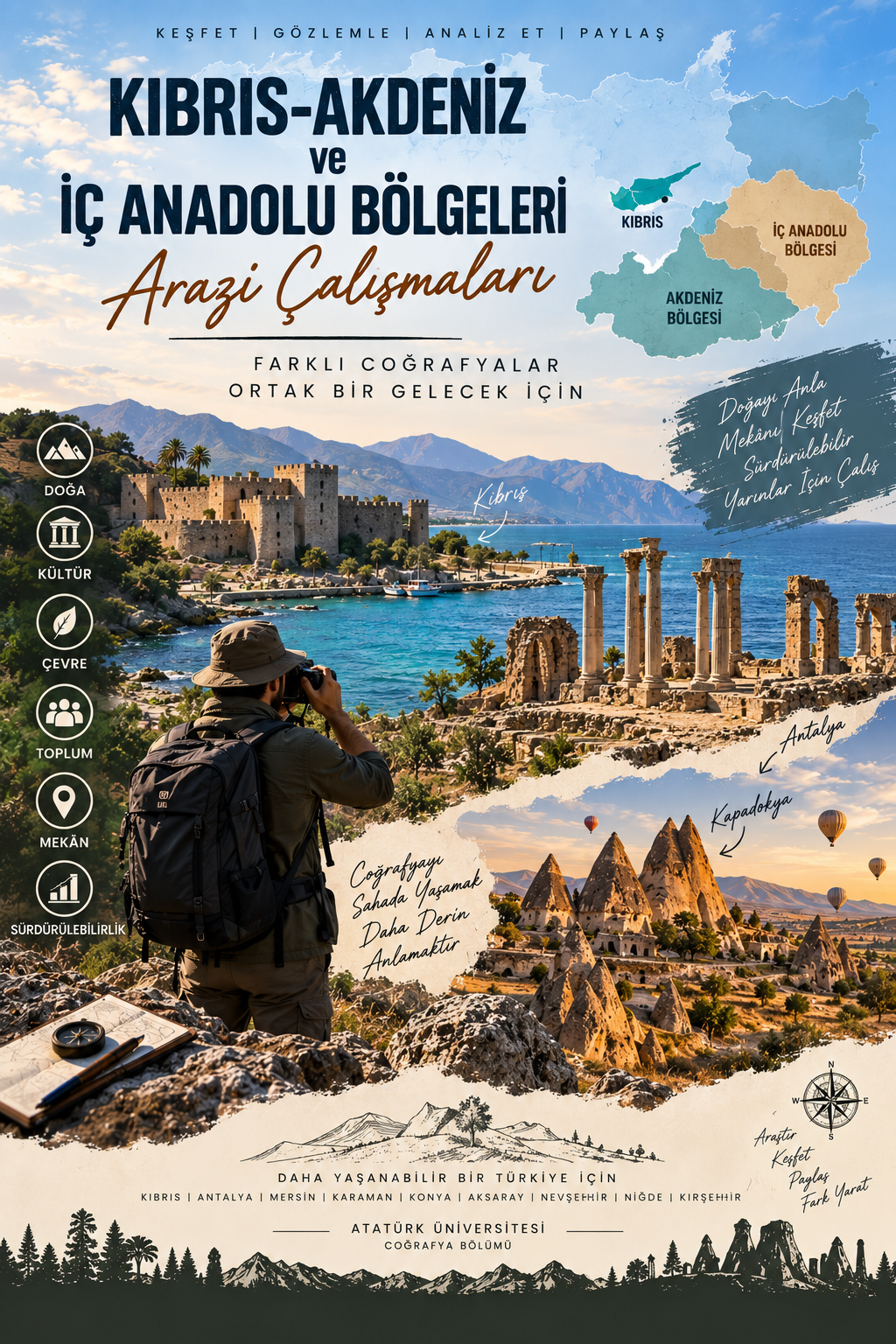 Kıbrıs-Akdeniz ve İç Anadolu Bölgeleri Arazi Çalışmaları