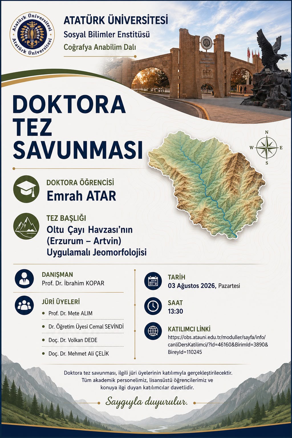 Coğrafya Anabilim Dalı Doktora Tez Savunması