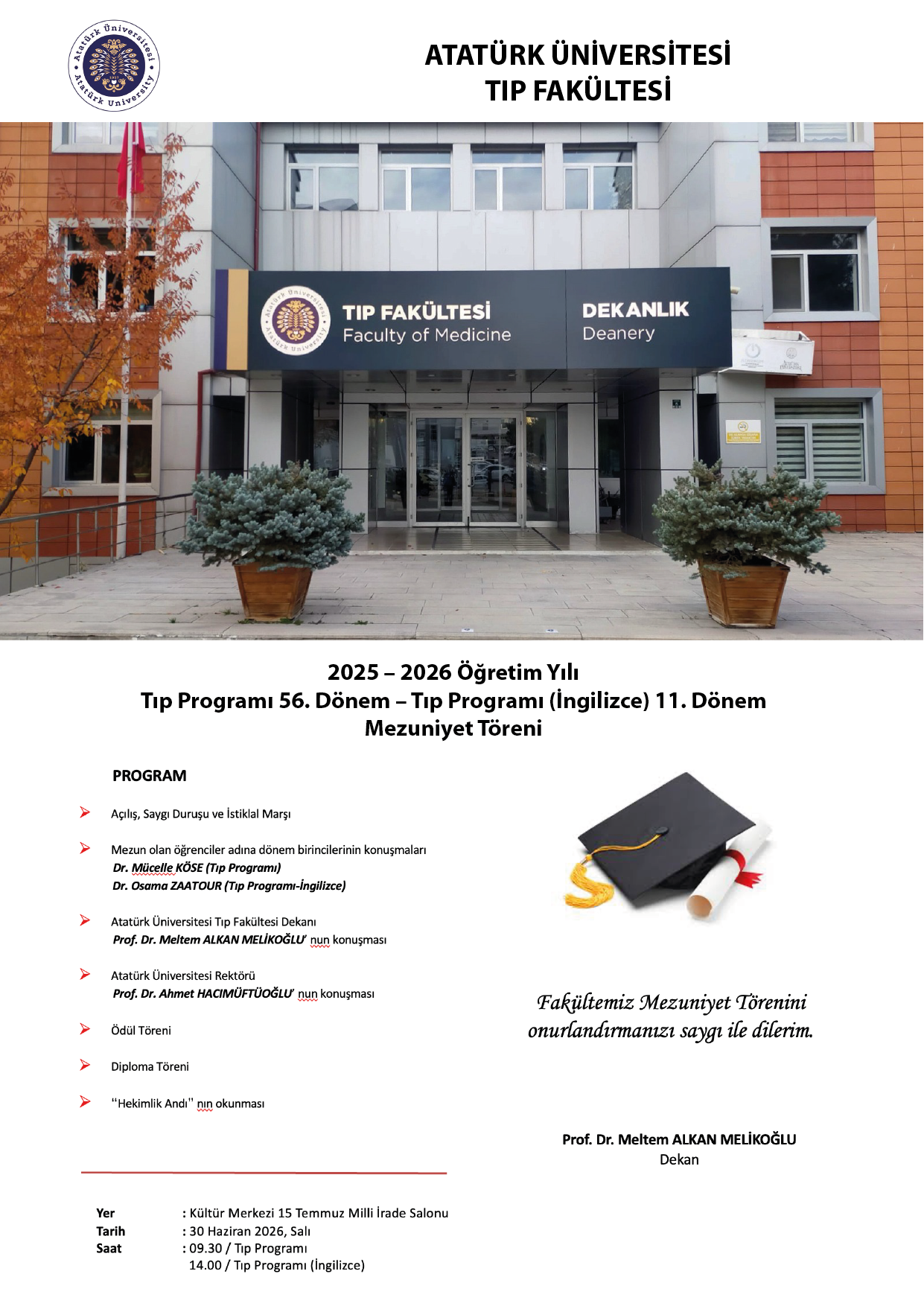 Mezuniyet Töreni Duyurusu