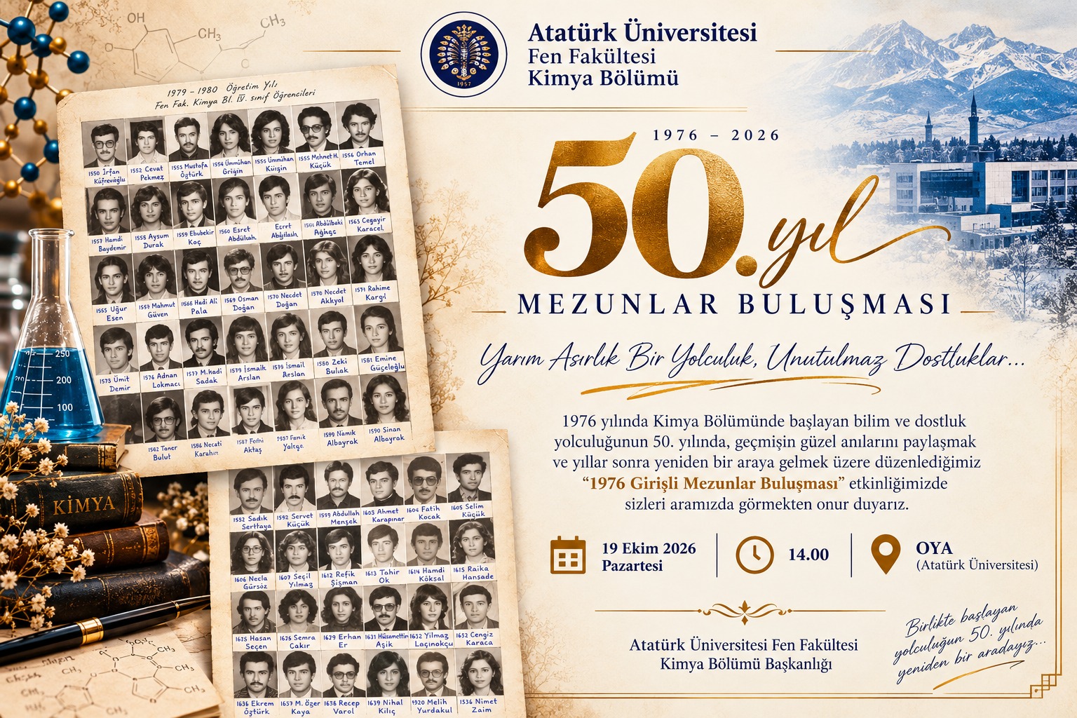 Kimya Bölümü 50. Yıl Mezunlar Buluşması