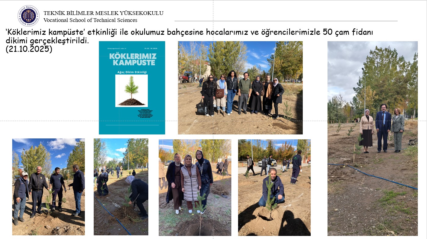 “Köklerimiz Kampüste” etkinliği ile Gıda İşleme Bölümü ağaç dikme etkinliği