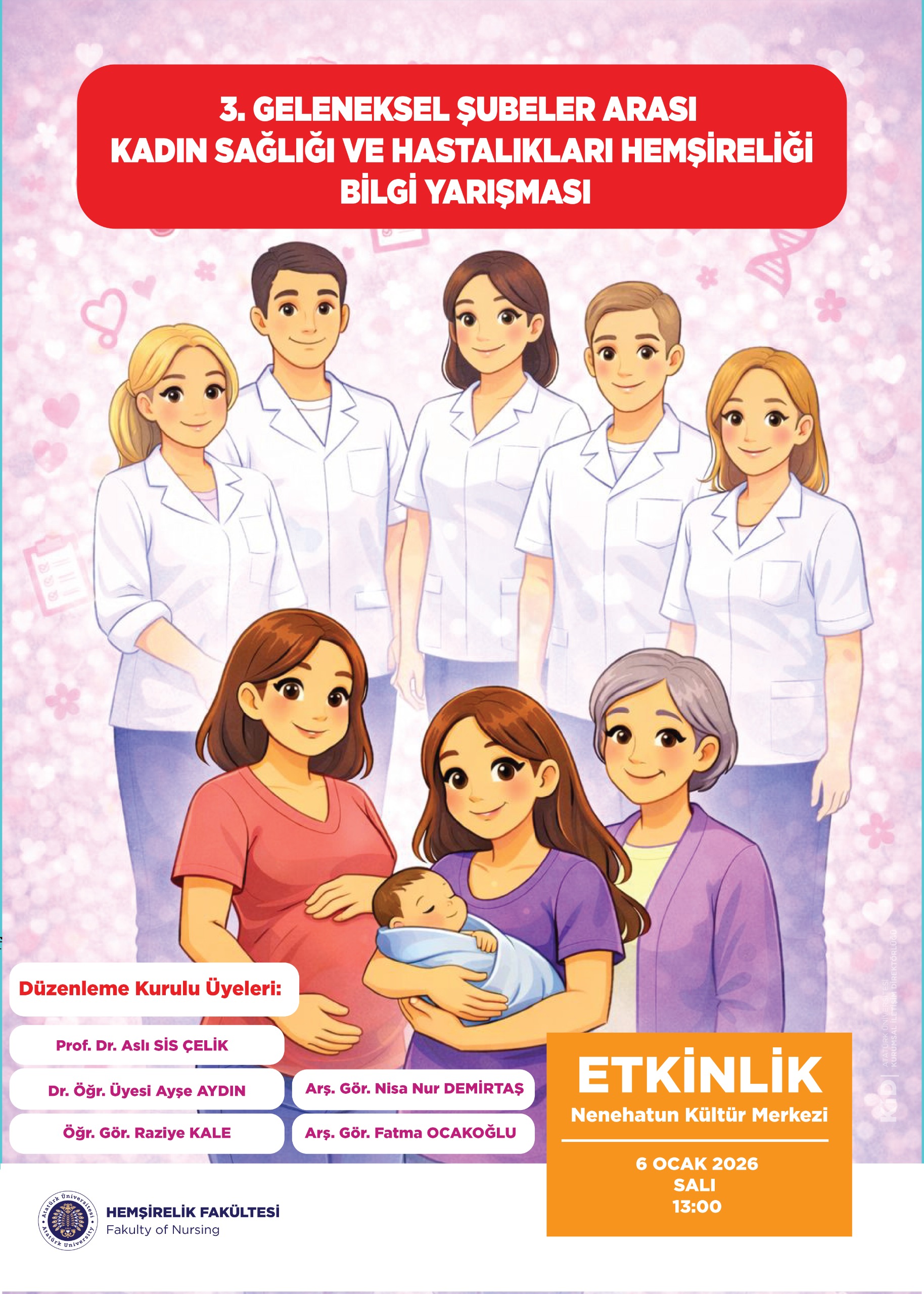 3. Geleneksel Şubeler Arası Kadın Sağlığı ve Hastalıkları Bilgi Yarışması
