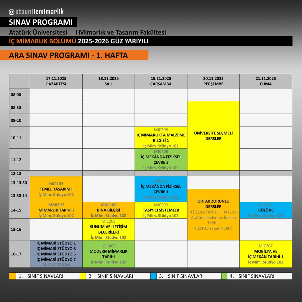 24-25 güz vize programı HAFTA 1