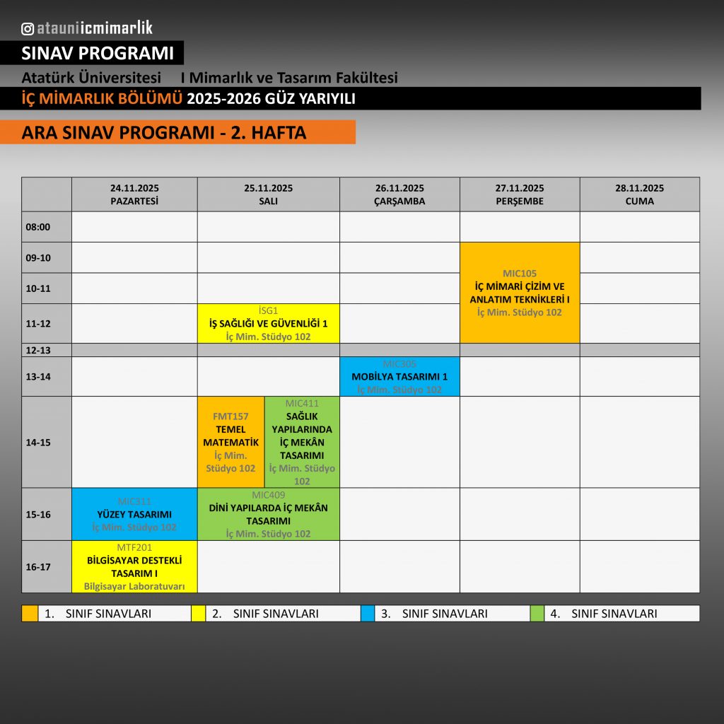 24-25 güz vize programı HAFTA 2