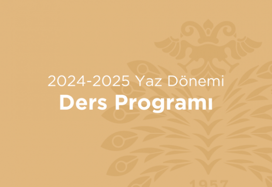 2024-2025 Yaz Dönemi Ders Programı