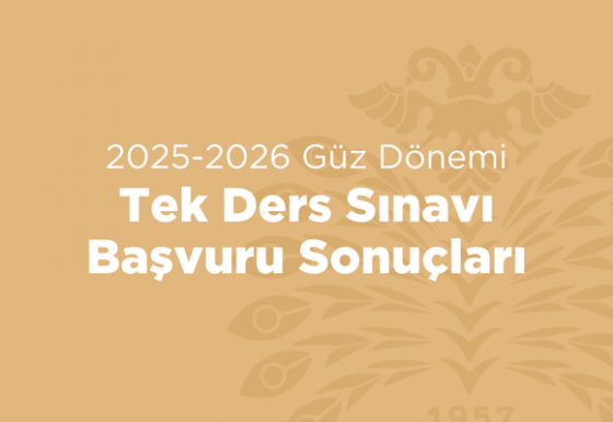 Tek Ders Sınavı Başvuru Sonuçları
