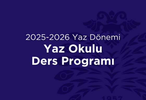 Yaz Okulu Ders Programı