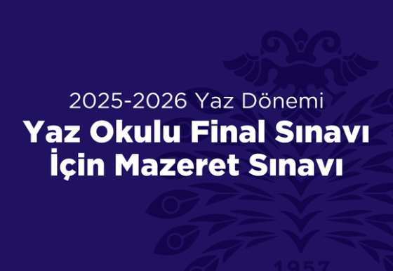 Yaz Okulu Final Sınavı İçin Mazeret Sınavı