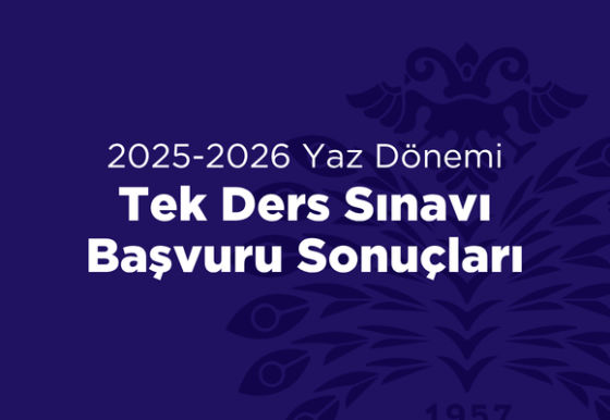 Tek Ders Sınavı Başvuru Sonuçları
