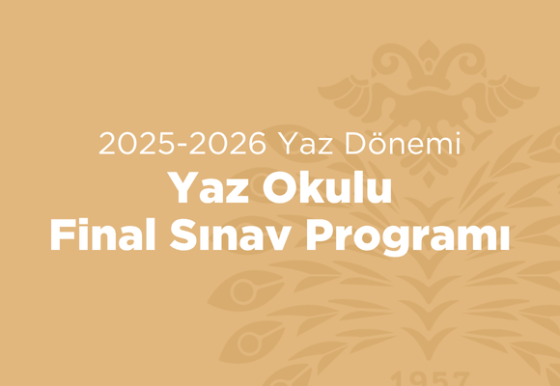 Yaz Okulu Final Sınav Programı