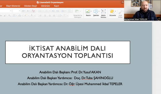 İktisat Bölümü Oryantasyon Programı