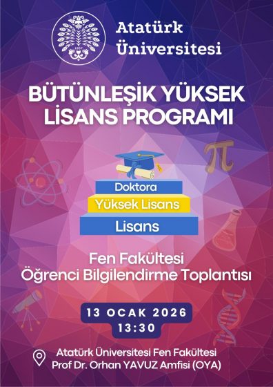 Bütünleşik Yüksek Lisans Programı Öğrenci Bilgilendirme Toplantısı