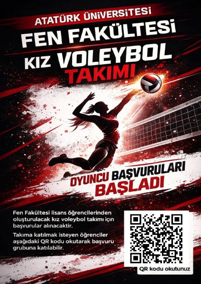 Fen Fakültesi Kız Voleybol Takımı Oyuncu Başvuruları Başladı