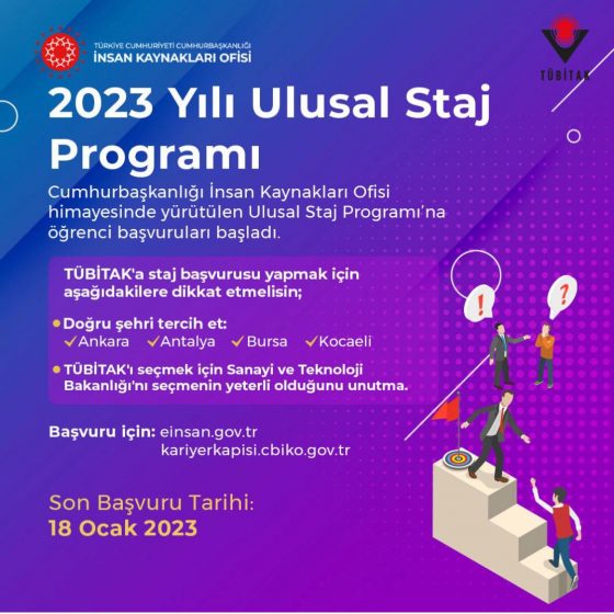 2023 Yılı Ulusal Staj Programı