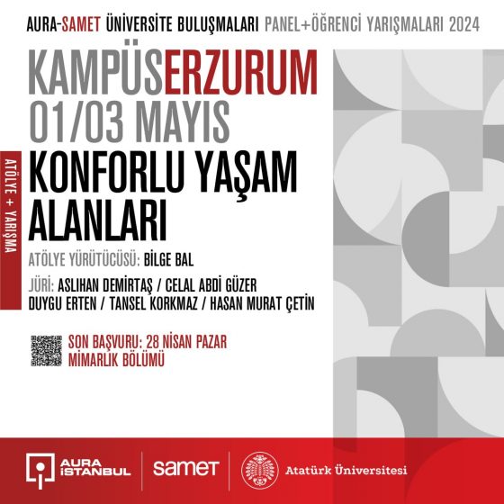 Aura-Samet Üniversite Buluşmaları Panel + Öğrenci Yarışmaları 2024 BAŞVURUSU BAŞLADI