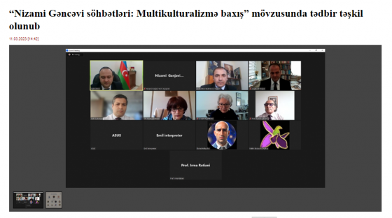 “Nizami Gencevi Sohbetleri:Multikültüralizme bakış” Çevrimiçi Konferans