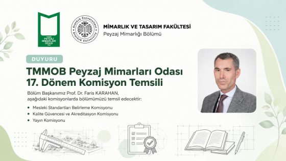 TMMOB Peyzaj Mimarları Odası 17. Dönem Komisyon Temsili
