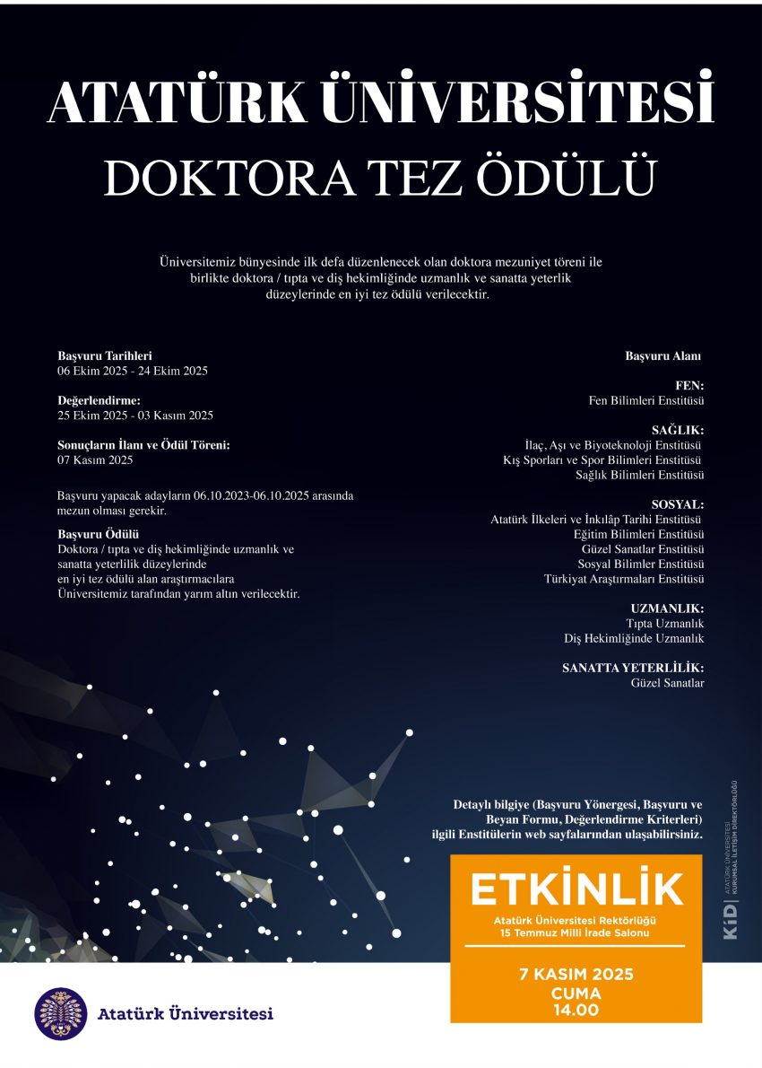 Doktora Mezuniyet Töreni ve En İyi Tez Ödülü