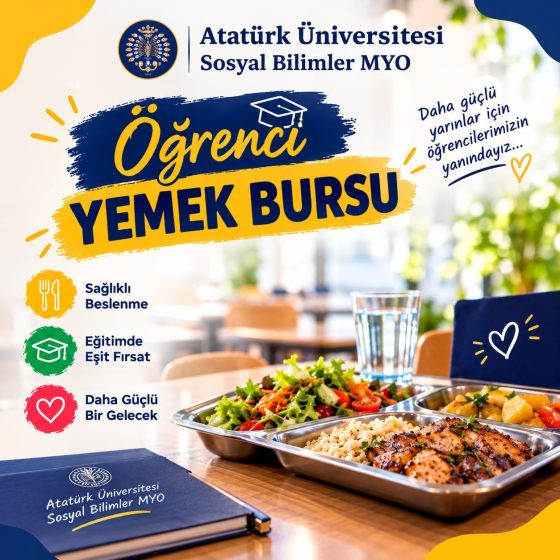 Sosyal Bilimler Meslek Yüksekokulu Öğrencilerine Yemek Bursu Duyurusu