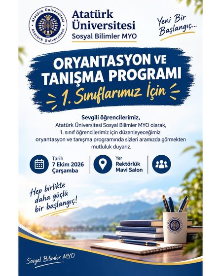 2026-2027 Eğitim Öğretim yılı Oryantasyon Programı