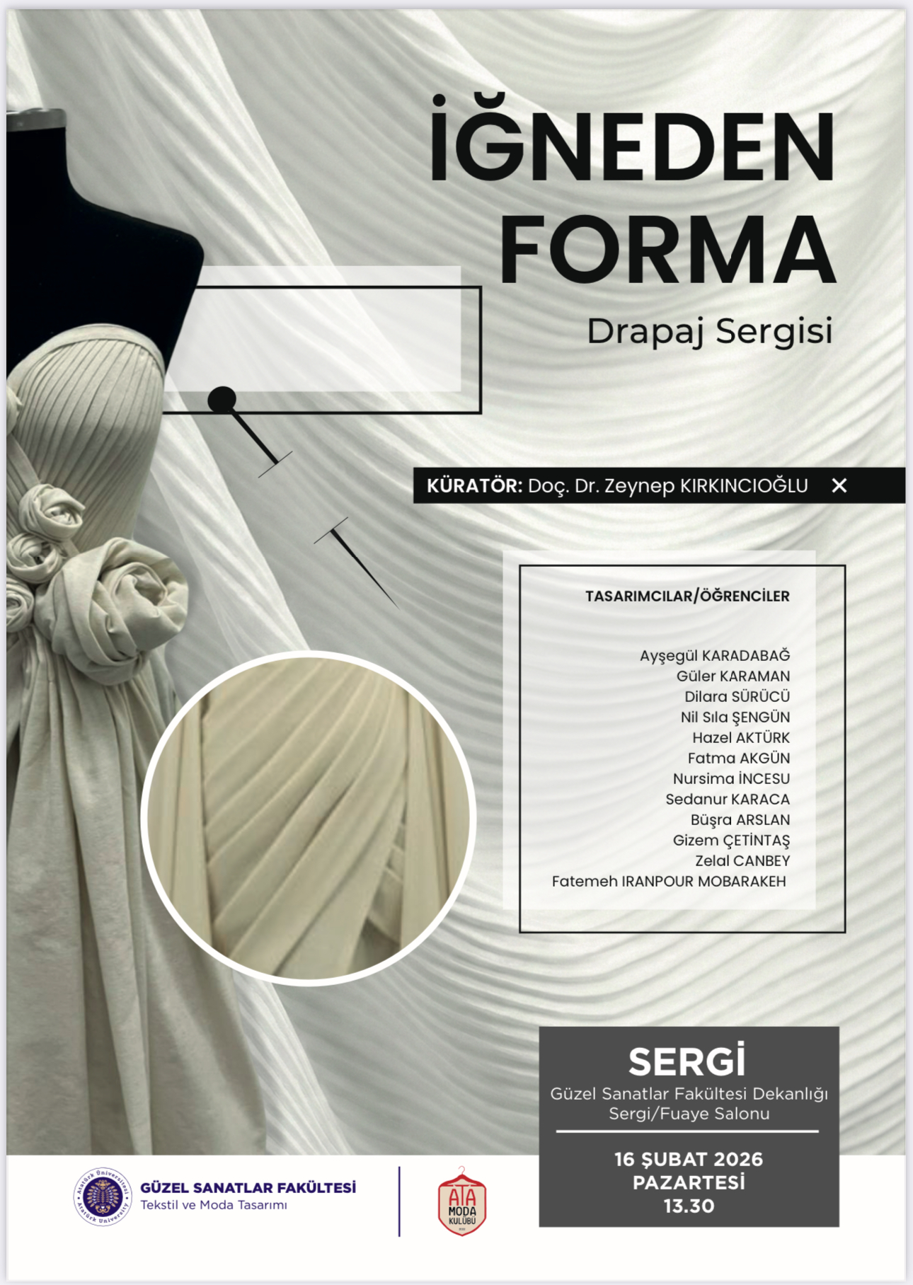 Doç.Dr. Zeynep KIRKINCIOĞLU’nun “İğneden Forma” Sergisi