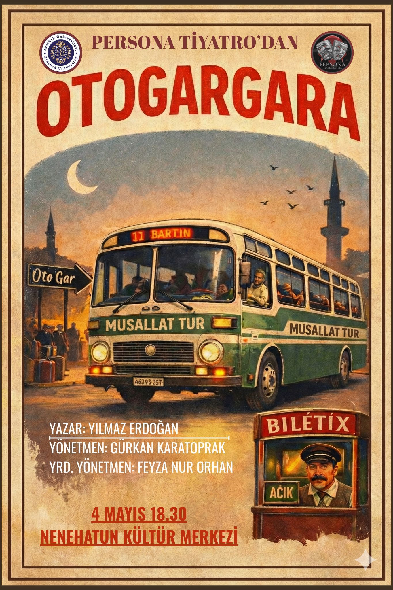 Tiyatro Etkinliği Duyurusu: “Otogargara” Sahne Alıyor