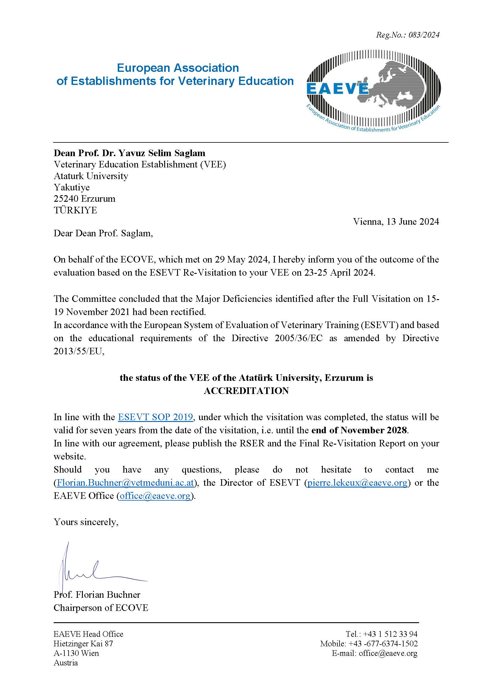 ECOVE Decision Letter