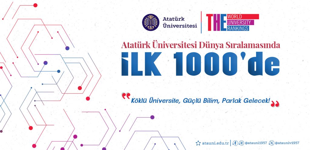 Atatürk Üniversitesi Dünya Sıralamasında ilk 1000’de