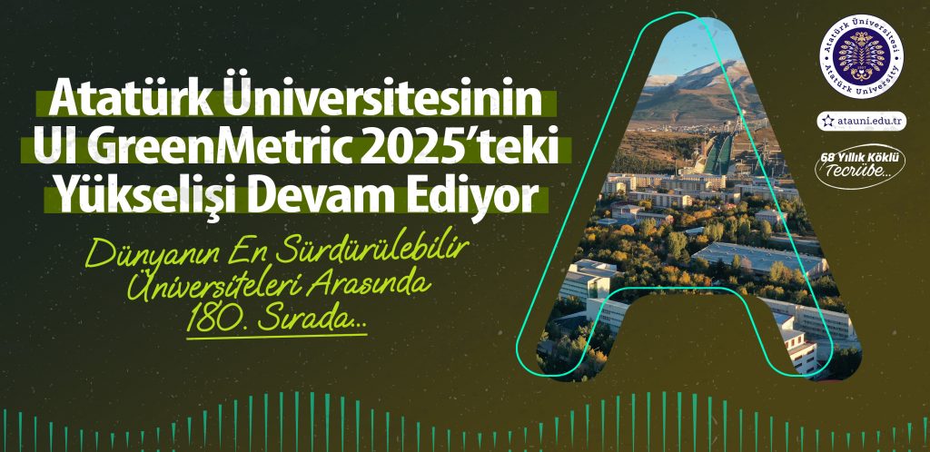 Atatürk Üniversitesinin Uı Greenmetric 2025’teki Yükselişi Devam Ediyor