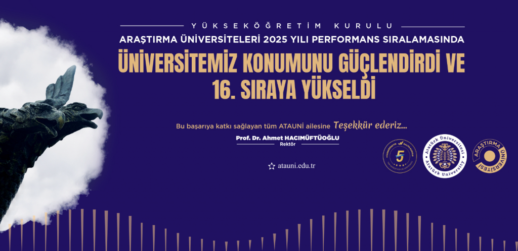 Atatürk Üniversitesi Bir Basamak Daha Yükselerek 16. Sıraya Yerleşti