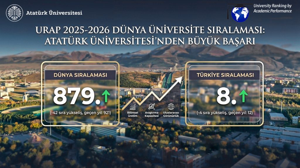 Atatürk Üniversitesinden URAP Listelerinde Önemli Yükseliş: Türkiye’nin İlk 8 Üniversitesi Arasında…
