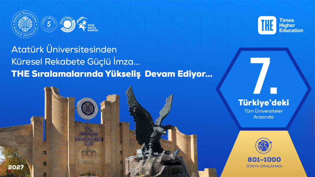 Atatürk Üniversitesinden Küresel Rekabete Güçlü İmza… THE World University Rankings 2027 Türkiye Sıralamasındaki Yükseliş Devam Ediyor