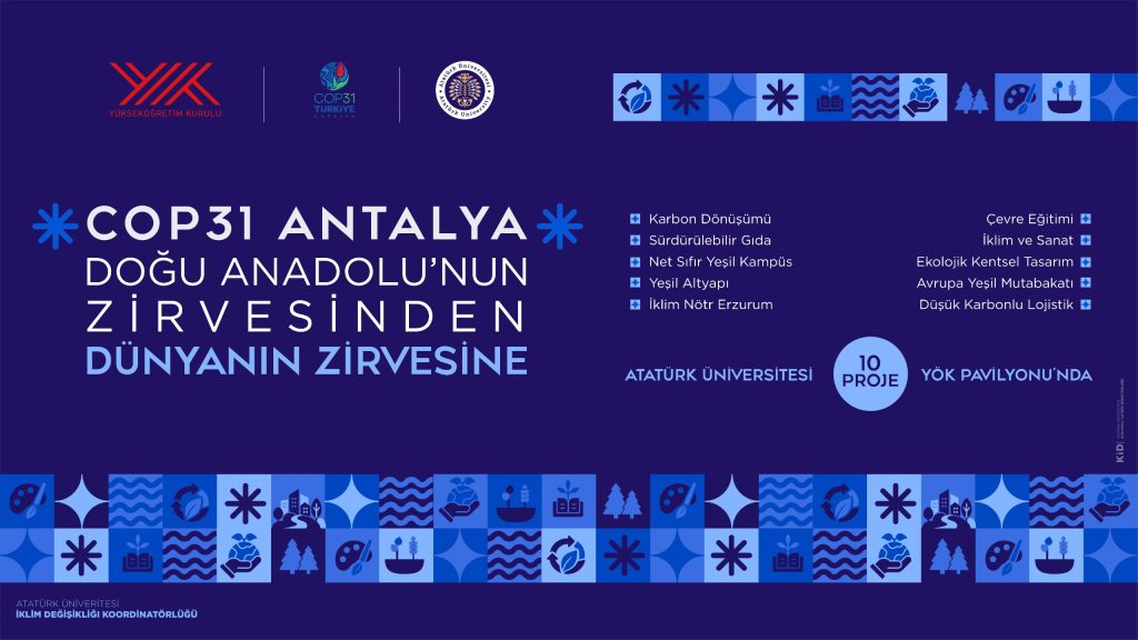 Atatürk Üniversitesinden COP31’e 10 Tematik Proje…