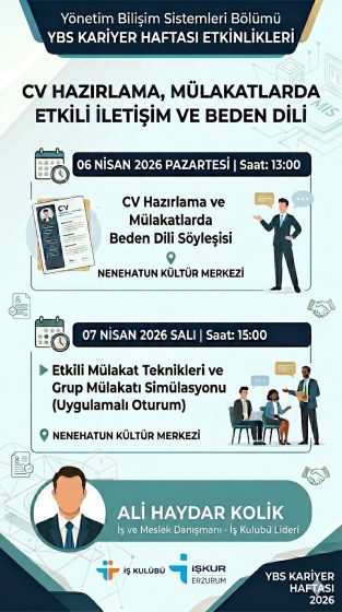 YBS Kariyer Haftası Etkinlikleri